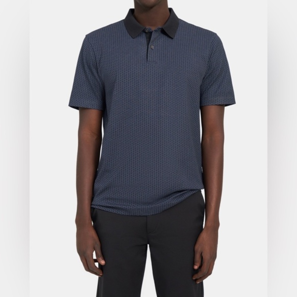 Theory Star Jacquard Polo Shirt XL